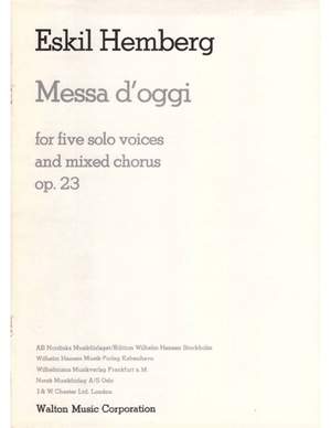 Eskil Hemberg: Messa D'Oggi