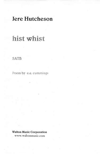 E.E. Cummings: hist whist