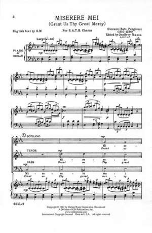 Giovanni Battista Pergolesi: Miserere Mei