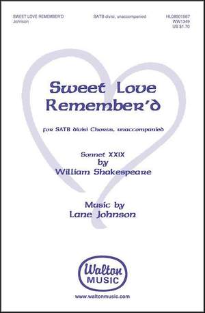 Lane Johnson: Sweet Love Remember'd