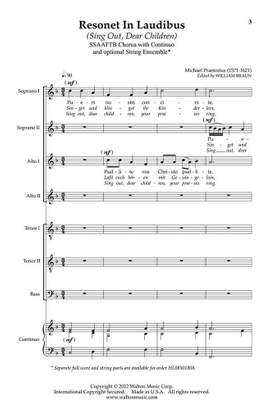 Michael Praetorius: Resonet in Laudibus