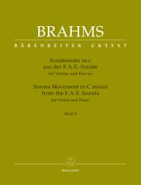Brahms, Johannes: Sonata Movement for Violin and Piano C minor WoO 2