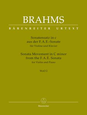 Brahms, Johannes: Sonata Movement for Violin and Piano C minor WoO 2