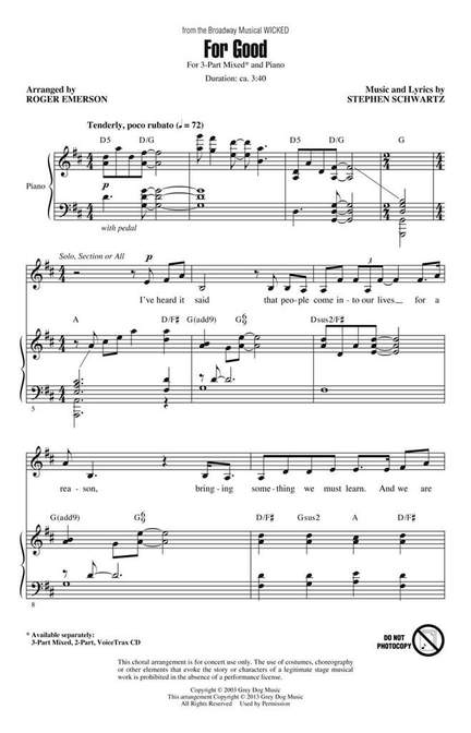 Stephen Schwartz: For Good