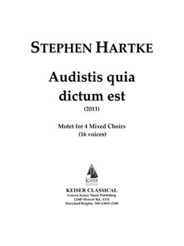 Stephen Hartke: Audistis Quia Dictum Est: