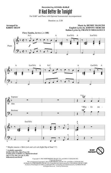 Henry Mancini_Johnny Mercer: It Had Better Be Tonight