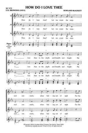 Rowland Blackley: How Do I Love Thee?