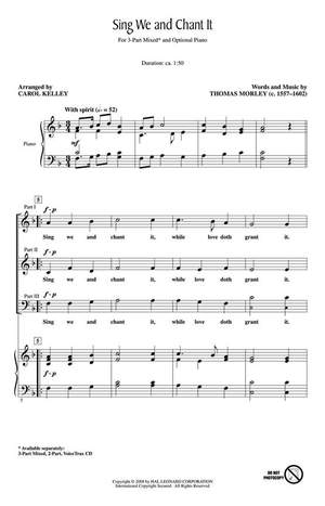 Thomas Morley: Sing We and Chant It