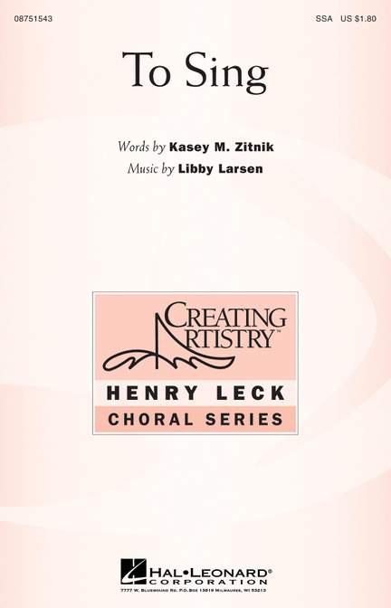 Libby Larsen: To Sing