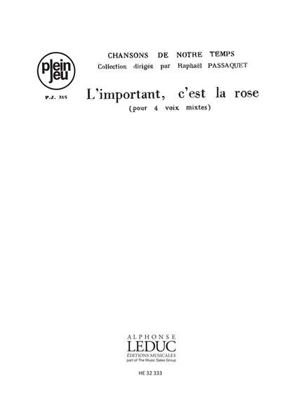 Gilbert Becaud: L'Important, C'Est La Rose
