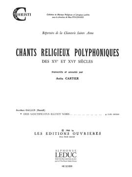J. Gallus Handl: Dies sanctificatus illuxit Nobim
