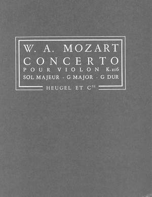 Wolfgang Amadeus Mozart: Concerto No.3 In G For Violin And Orchestra Kv.216