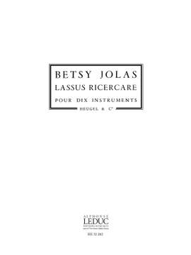 Betsy Jolas: Lassus Ricercare