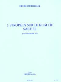Henri Dutilleux: Trois Strophes Sur Le Nom De Sacher