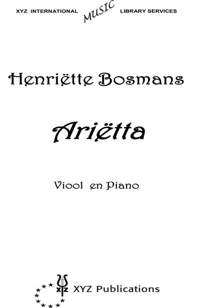 Bosmans: Arietta