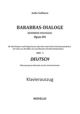 Aulis Sallinen: Barabbas Dialogeja