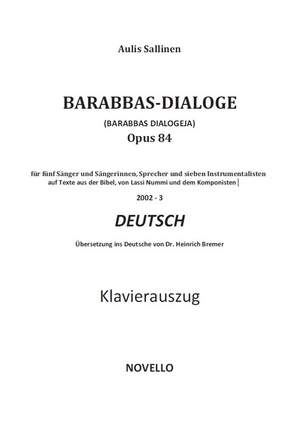 Aulis Sallinen: Barabbas Dialogeja