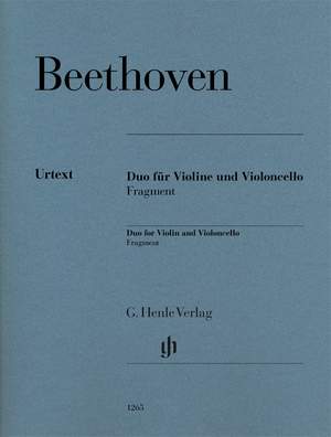 Ludwig van Beethoven: Duo For Violin And Violoncello, Fragment
