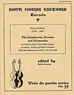 Henri Dumont: The Symphonias Pavanes And Allemandes