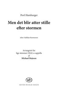 Povl Hamburger_Halfdan Rasmussen: Men Det Blir Atter Stille Efter Stormen
