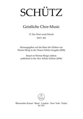 Schütz, Heinrich: Das Wort ward Fleisch SWV 385