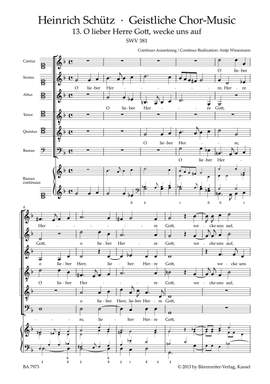 Schütz, Heinrich: O lieber Herre Gott, wecke uns auf SWV 381