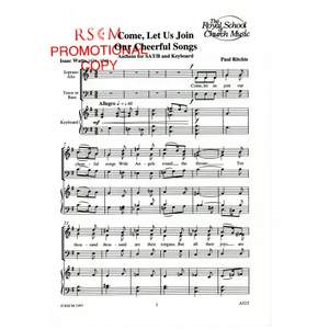 Ritchie: Come, Let Us Join Our Cheerful Songs