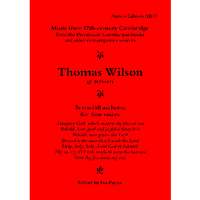 Thomas Wilson: Seven Full Anthems for Four Voices