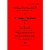 Thomas Wilson: Seven Full Anthems for Four Voices