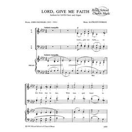 Robson: Lord, Give Me Faith