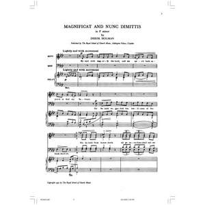 Holman: Magnificat & Nunc Dimittis In F Minor