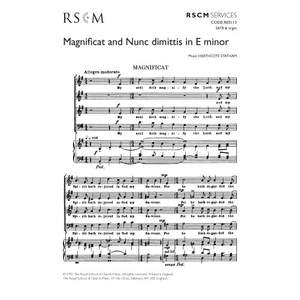 Statham: Magnificat & Nunc Dimittis In E Minor