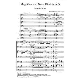 Sumsion: Magnificat & Nunc Dimittis In D (SATB)