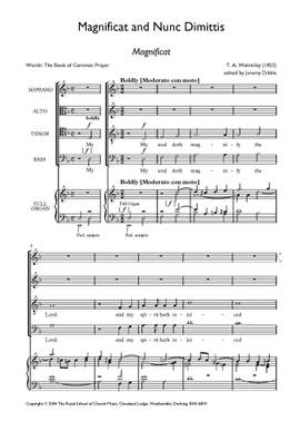 Walmisley: Magnificat and Nunc Dimittis in D Minor