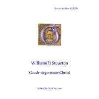 William Stourton: Gaude virgo mater Christi
