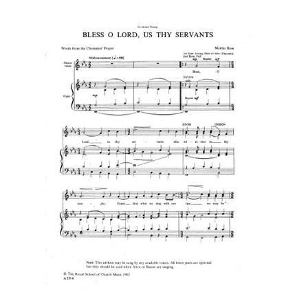 How: Bless O Lord, Us Thy Servants