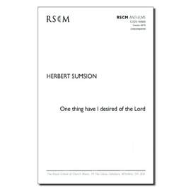 Sumsion: One Thing Have I Desired of the Lord