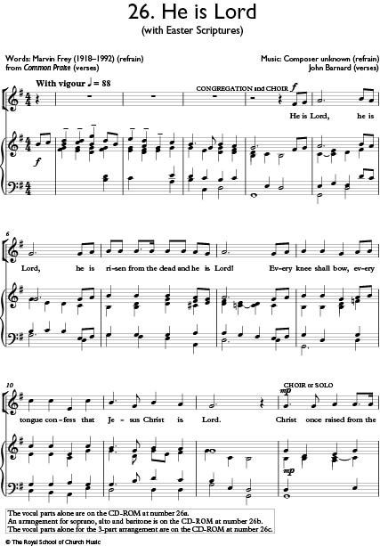 Barnard: He Is Lord! With Easter Scriptures