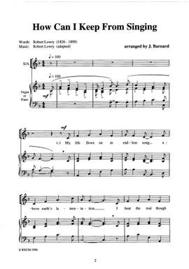 Barnard: How Can I Keep From Singing? (SA Men)
