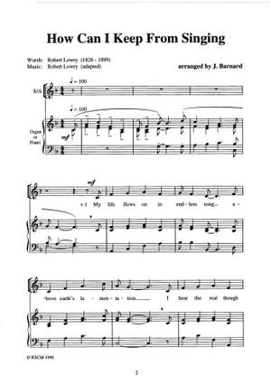 Barnard: How Can I Keep From Singing? (SA Men)