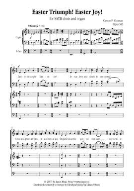 Cooman: Easter triumph! Easter Joy SATB & Organ