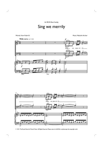 Archer, Malcolm: Sing We Merrily