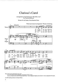 Armstrong: Clarissa's Carol (2-Pt)