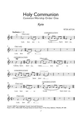 Aston: Communion Common Worship Order One (Melody)