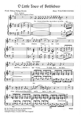 Walford Davies: O Little Town Of Bethlehem