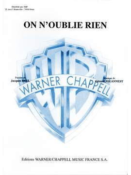 Jacques Brel: On N'Oublie Rien