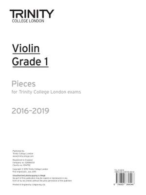 Violin 2016-2019. Grade 1 (part)
