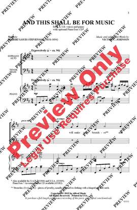 Victor C. Johnson: And This Shall Be For Music SATB