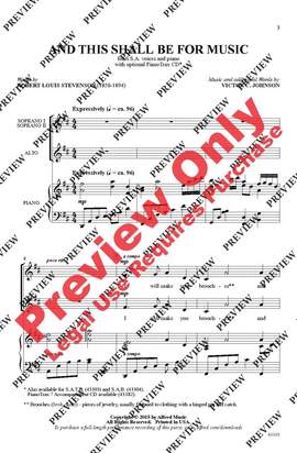 Victor C. Johnson: And This Shall Be For Music SSA