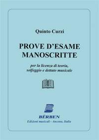Curzi: Prove D'Esame Manoscritte Per La Licenza Di Teoria